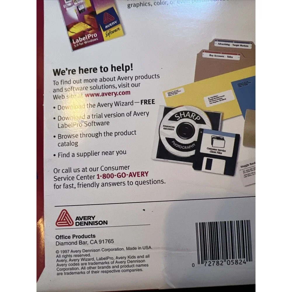 Avery - Matte White CD/CD-R Labels - For Laser Printers - 5824 - 31 labels